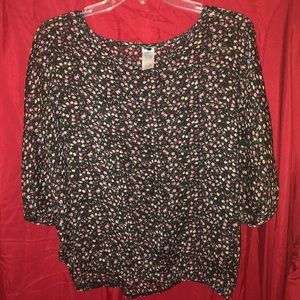Sheer Floral Blouse
